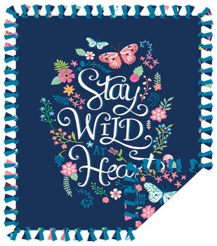 48 Wide Rise & Shine Porcupine No Sew Fleece Blanket