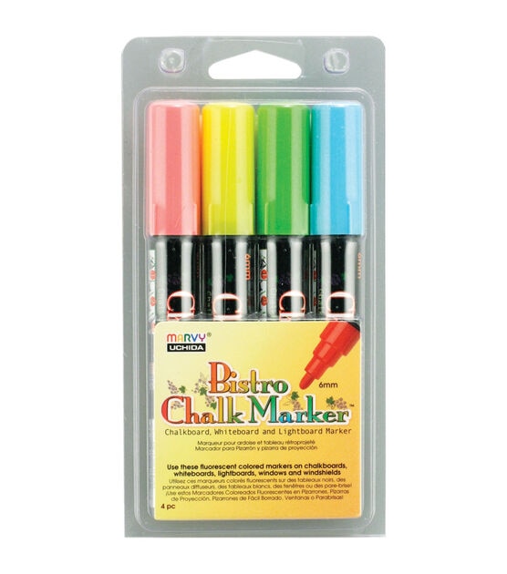 Marvy Uchida Fluorescent Broad Point Tip Bistro Chalk Markers