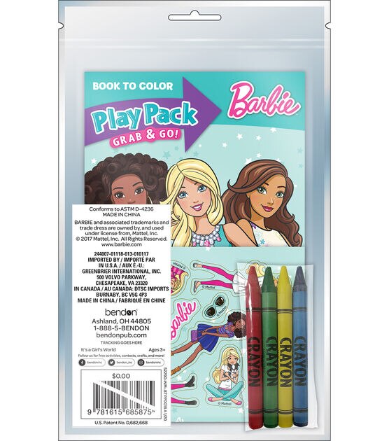 Barbie Play Pack Grab & Go!