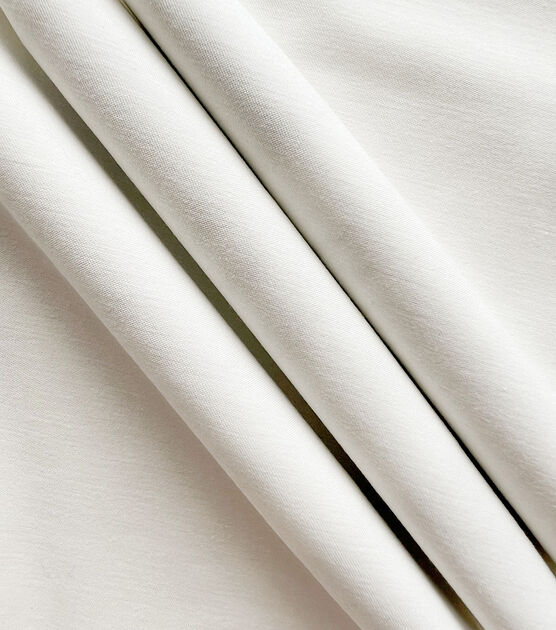 Ivory White Solid Faux Silk Upholstery Fabric by the Yard M2100