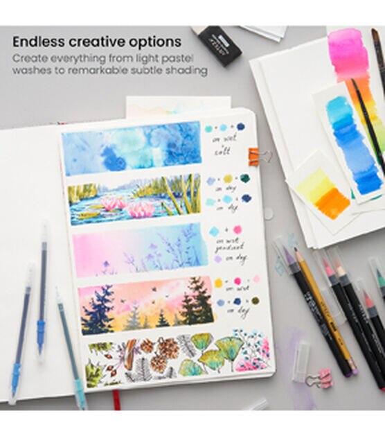 Gift Box : 48 Premium Watercolor Brush Pens, Highly Blendable, No Streaks, Water Color Markers