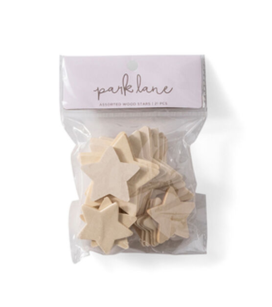 21ct Assorted Wood Stars by Park Lane