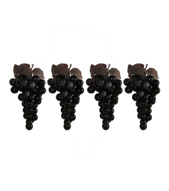 Flora Bunda 4ct Artificial Black Grapes