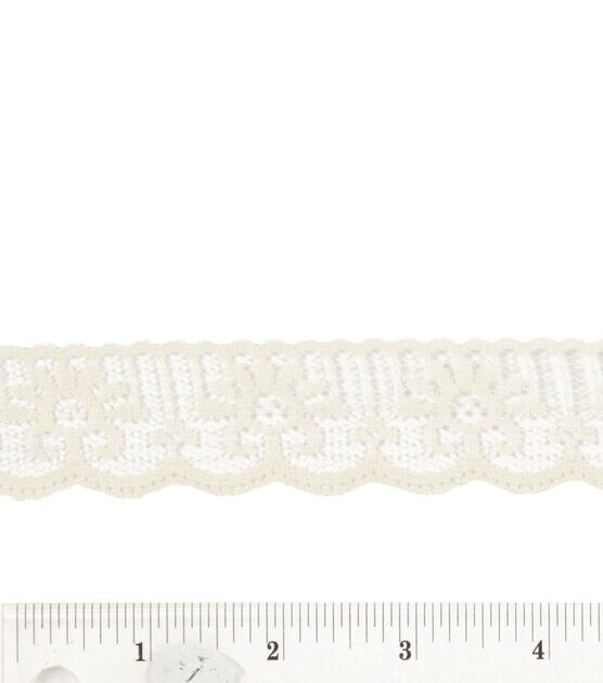 Simplicity Vertical Lace Trim 1.25'' White