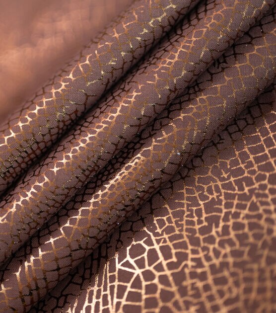 Dragonfly Wing Brown Quilt Foil Cotton Fabric by Keepsake Calico, , hi-res, image 3