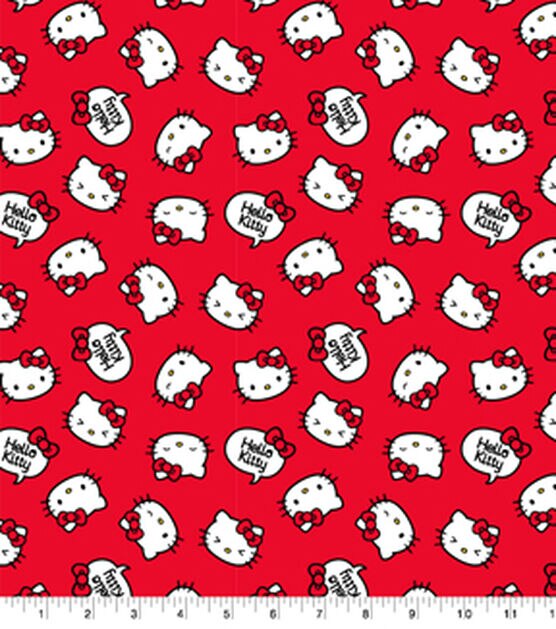 Hello Kitty Head Toss Kids Cotton Fabric