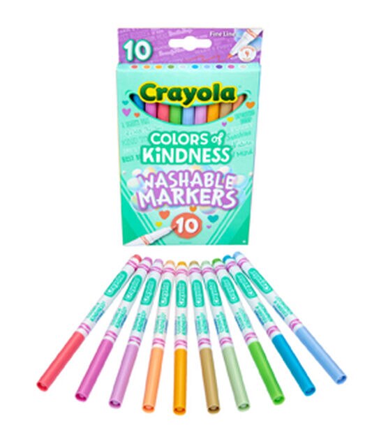 Crayola 10ct Assorted Colors of Kindness Fine Tip Markers