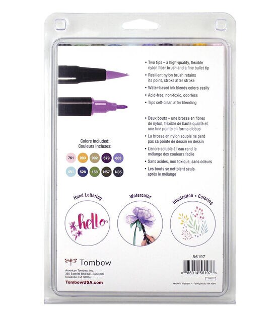 Tombow Dual Brush Pen Set, 10 Desert Floral