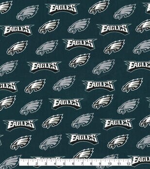 Philadelphia Eagles Cotton Fabric 58' - Logo