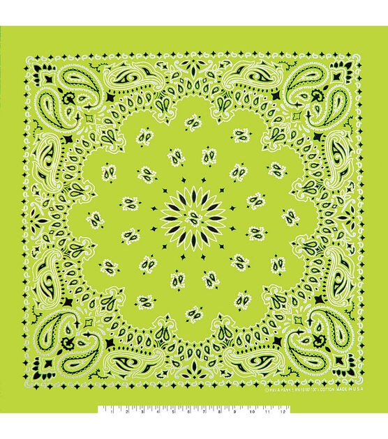 22" x 22" Cotton Paisley Bandana, , hi-res, image 10