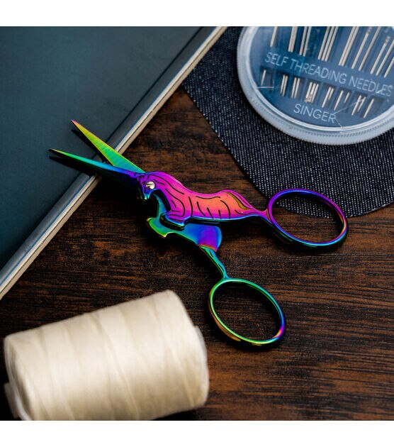 Iridescent Unicorn Embroidery Scissors