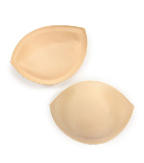 Non-Serged Push-Up Bra Cups - Size A/B - 1 Pair/Pack - Beige