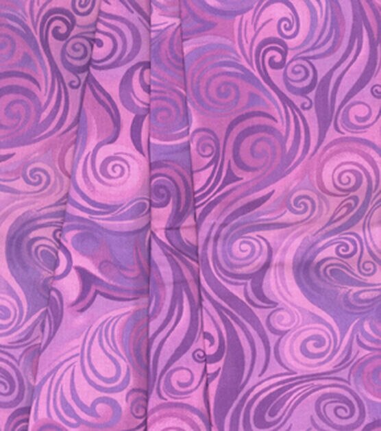 Purple Bold Swirls Cotton Fabric by Keepsake Calico, , hi-res, image 3