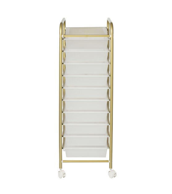 38 Rolling Storage Cart With 10 Plastic Drawers