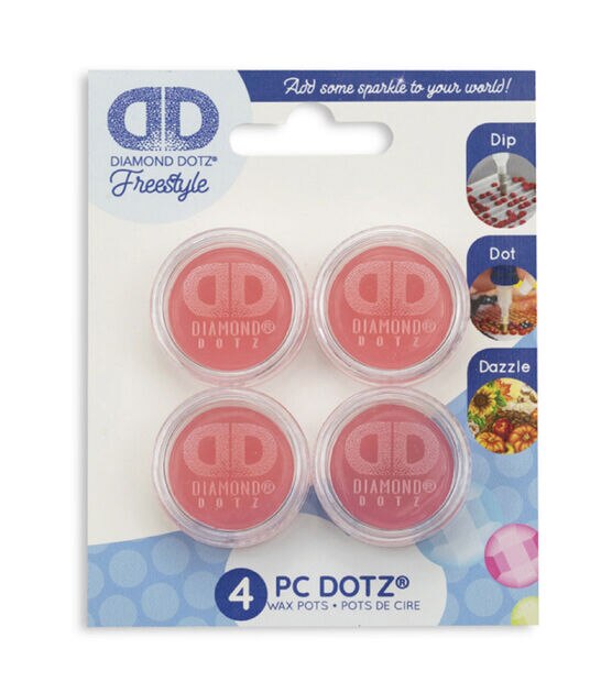 Diamond Dotz 2" Wax Pots 4pk