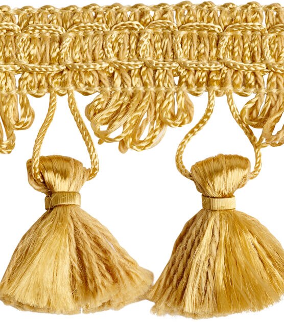 50 PCS Gold Tassels, Metallic Gold Skinny String Fringe Tassels