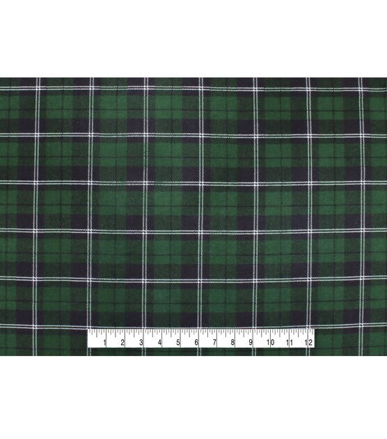 Flannel Buffalo Plaid 1.75 Buffalo Check Green Black Yarn Dyed Woven Cotton  Flannel Fabric By the Yard (105842-green) 