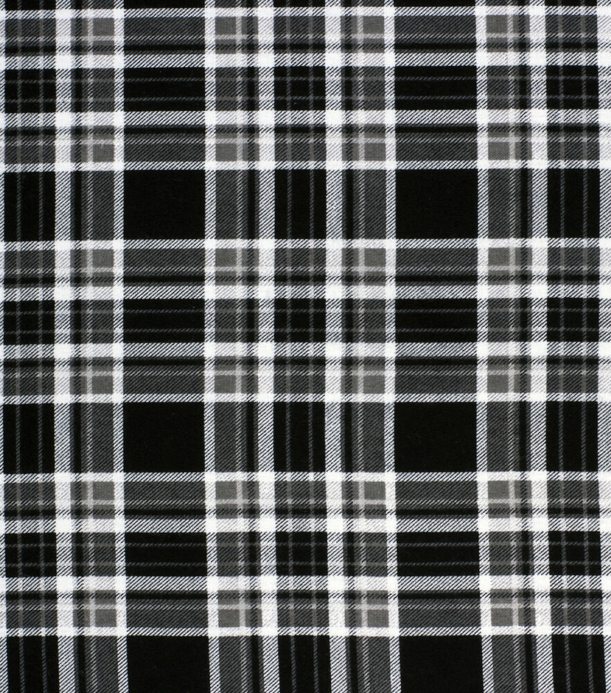 Quilter's Flannel Fabric Tartan Plaid Black | JOANN