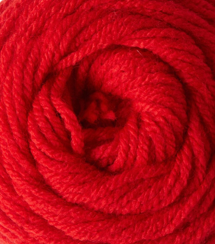 Value 380yd Worsted Acrylic Yarn by Big Twist, Varsity Red, swatch, image 20