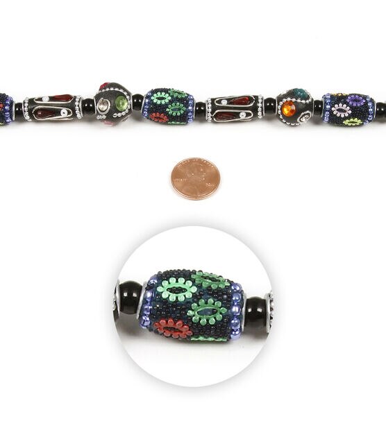 Second Chance Bracelet- Recycled Handmade Glass Bead with Colorful LP Vinyl