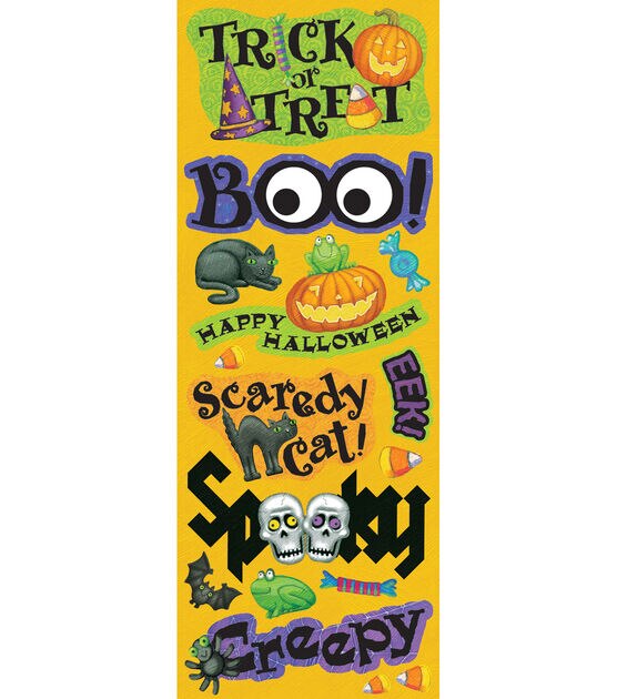 K&Company Tim Coffey Halloween Adhesive Chipboard