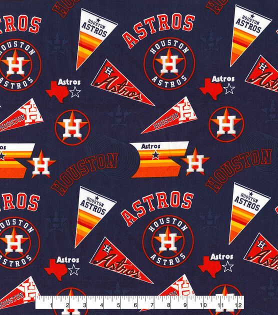 Cooperstown Houston Astros 100% Cotton Fabric 1/4 yard by 44 inches