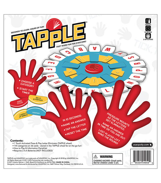 Tapple Game Fast Word Fun For Everyone USAOPOLY Board Game 2013 New  Unopened
