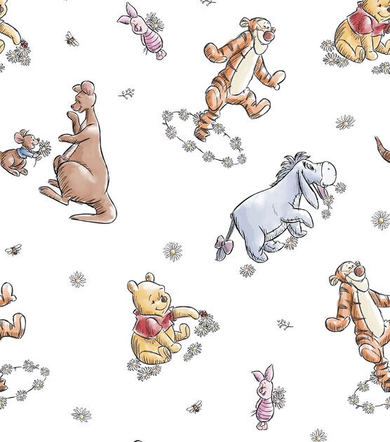 Disney Pooh and Friends Fun Cotton Fabric