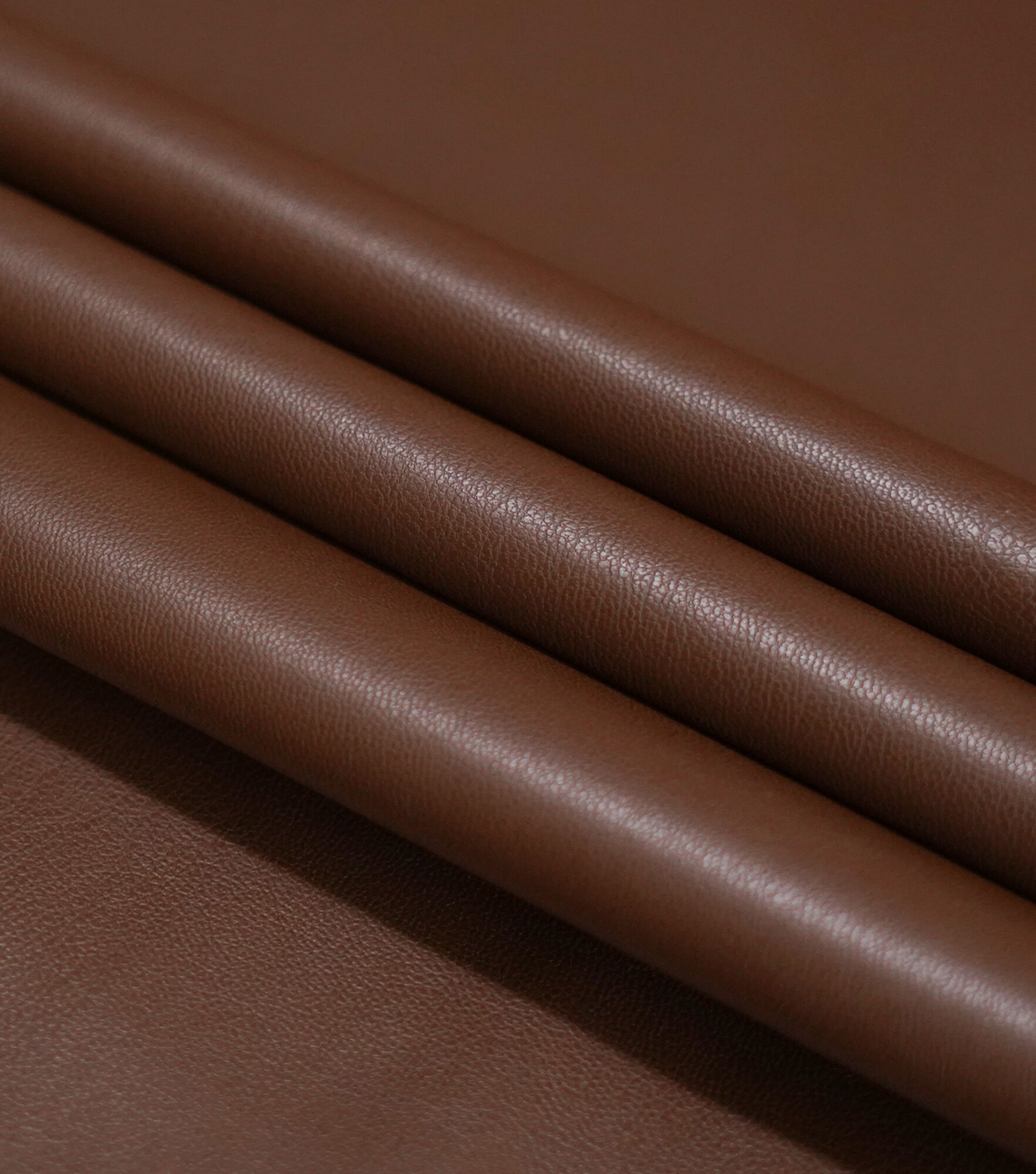 Solid Faux Leather Fabric, Dark Brown, hi-res