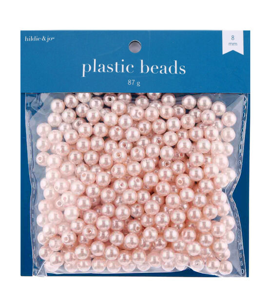 6mm Cream Round Plastic Pearl Beads 120ct by hildie & jo