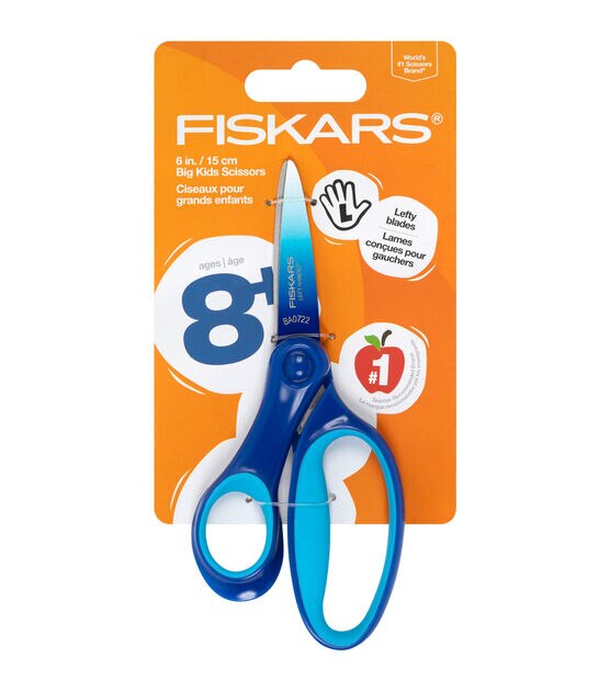 Fiskars 7.5 x 4 Blue Ombre Left Handed Big Kids Scissors