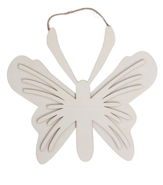 4 Spring Unfinished Wood Flying Butterfly Decor by Place & Time