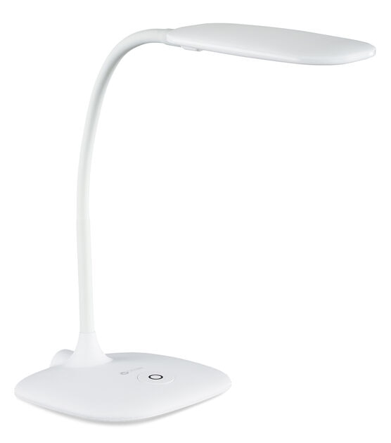 OttLite 18" White Adjustable Soft Touch LED Desk Lamp, , hi-res, image 3