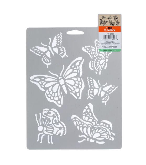 7" x 10"  Butterflies Paper Stencil by Top Notch