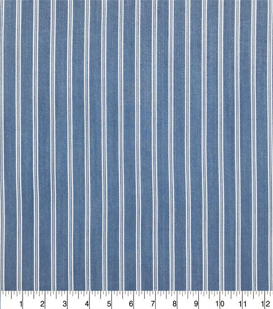 Lyocell Denim Fabric Medium Wash Railroad Stripe | JOANN