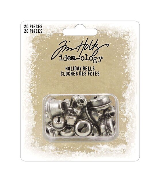 Tim Holtz 20ct Christmas Holiday Bells Mixed Media Supplies