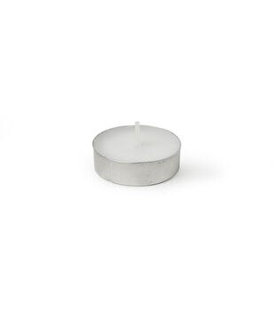 8 in. Unscented White Glass Candle 07102 - The Home Depot