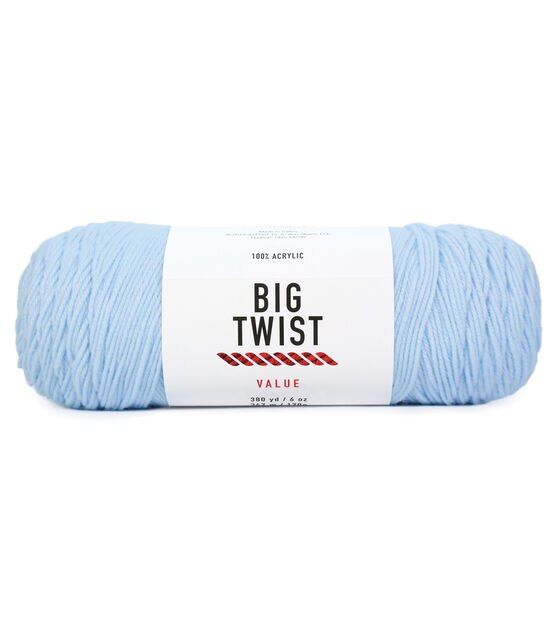 Solid Worsted Acrylic 380yd Value Yarn by Big Twist, , hi-res, image 1