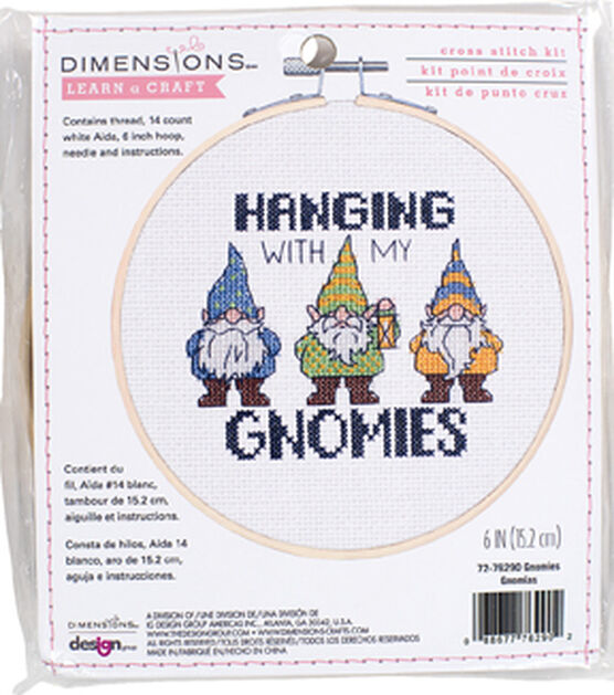 Dimensions 6 Gnomies Counted Cross Stitch Kit