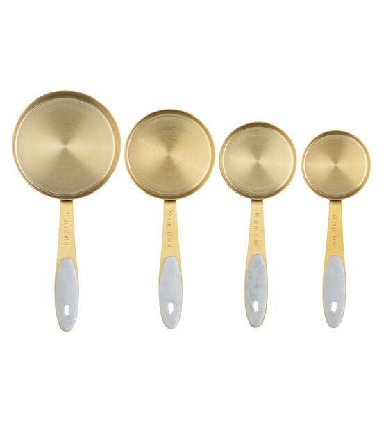 Season and Stir™ Gold Stainless Steel Measuring Cups Set - Homerely