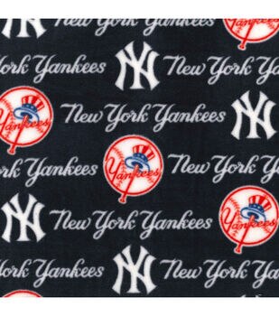 NY Yankees OVER HALF YARD Cotton Fabric Cooperstown Pinstripe 21 X 60 MLB