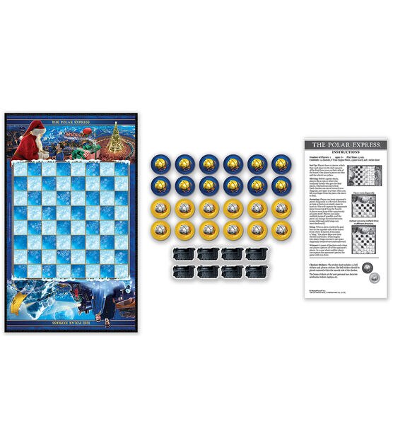 MasterPieces 34ct The Polar Express Checkers Licensed Board Game, , hi-res, image 2