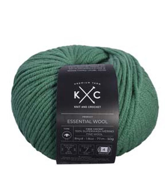 Essential Wool 84yds Worsted Superwash Merino Wool Yarn by K+C, , hi-res, image 1