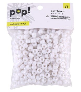 POP! Possibilities 9mm Metallic Pony Beads - Gold & Silver