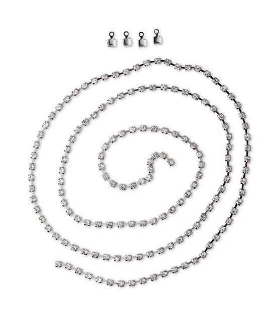 Joann Fabrics Hildie & jo 3 pk Heart Shaped Rhinestone Jewelry Connectors -  Silver
