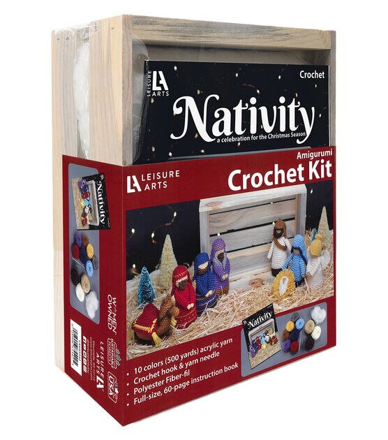 Leisure Arts Christmas Crochet Nativity Kit