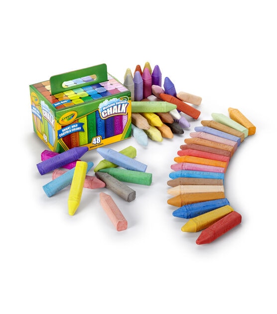  Crayola Washable Sidewalk Chalk, Assorted Colors, Pack  Of 64 : Learning: Supplies