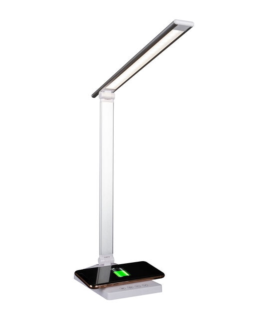 OttLite 10 in. Black Swerve LED Desk Lamp with 3 Color Modes with