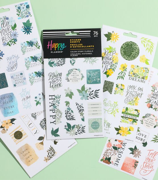 76cpc Color Story Floral Happy Planner Stickers, , hi-res, image 6