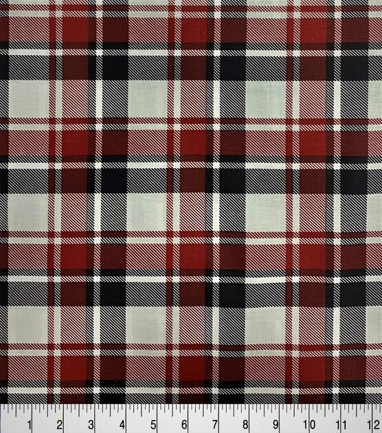 White Red Black Plaid Keepsake Calico Cotton Fabric Joann 